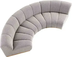 Granvia Taupe Boucle Modular Sofa, 3-Seater Curved Sofa - Daals - Sofas