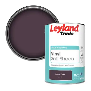 Leyland Trade Vinyl Soft Sheen Walls & Ceilings Emulsion Paint Purple Violet (RAL 4007) - 5L