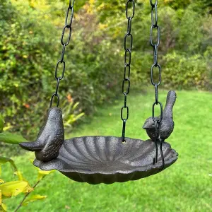 Hanging Cast Iron Garden Bird Bath (Set of 2)