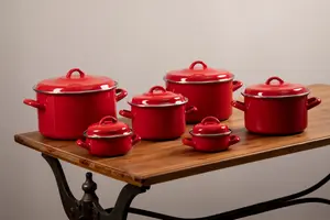 Essentials by Premier Porter 10cm Dia Red Mini Casserole Dish