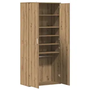 Berkfield Shoe Cabinet Artisan Oak 80x39x178 cm Engineered Wood