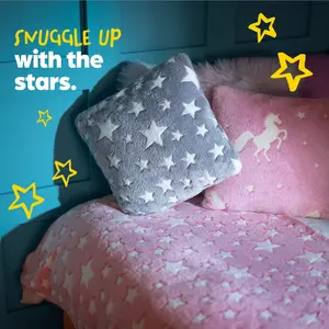 STARRY NIGHT GLOW IN THE DARK BLANKET - PINK