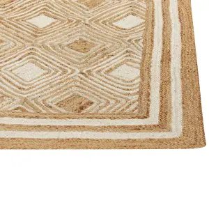 Jute Area Rug 160 x 230 cm Beige MENGEN