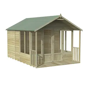 4Life 8x12 Pressure Treated Double Door Apex Summerhouse No