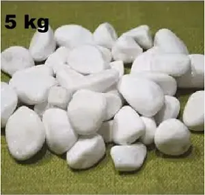 Decorative MARBLE EXTRA WHITE Stones  Pebbles  HOME & GARDEN  AQUARIUM 5kg