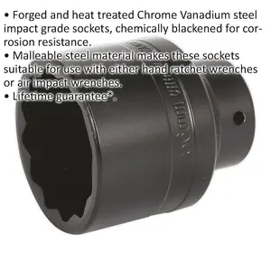 56mm 12 Point Bi-Hex Deep Impact Socket for Ford Transit Hub Nuts - 3/4" Drive