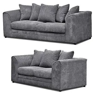 Dylan Jumbo Cord Grey 3+2 Seater Set