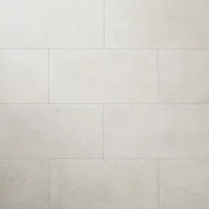 Metal ID Light grey Matt Flat Concrete effect Porcelain Wall & floor Tile Sample