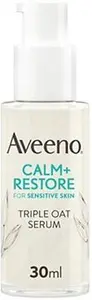 Aveeno Face Calm+Restore® Triple Oat Serum, 24-Hour Moisturisation With Triple Oat Complex And Calming Feverfew 30Ml