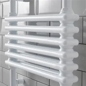 832mm (H) x 500mm (W) - Vertical Bathroom Towel Radiator - (Sailsbury - White) - (0.8m x 0.5m)