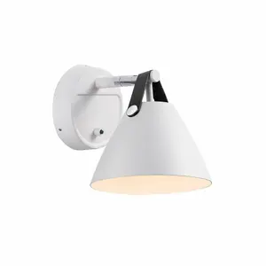 Nordlux DFTP Strap 15 Indoor Bedroom Living Dining Hallway Wall Light In White (Height) 17cm