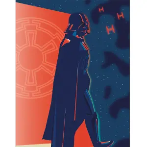 Star Wars Digital Moonlight Darth Vader Framed Canvas Print Black/Orange (40cm x 30cm)