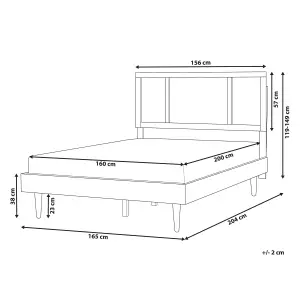 Wooden EU King Size Bed Black AURAY