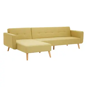 Interiors by Premier Hagen Olive Large Corner Sofa Bed