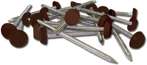 250 x Brown UPVC 30mm Poly Top Pins Plastic Headed Fascia Fixings