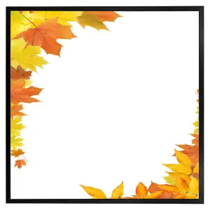 Yellow autumn border (Picutre Frame) / 30x30" / Brown