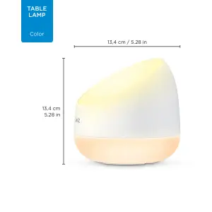 WiZ Squire Colour Portable - UK Plug, Smart Connected WiFi Table Top Light with App Control