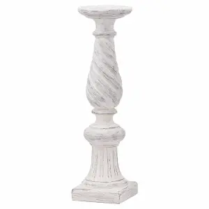 Antique White Twisted Candle Column