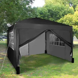 MCC Direct Gazebo 3x3 Pop up with Sides Black