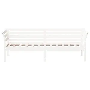 Berkfield Day Bed without Mattress White 100x200 cm Solid Wood Pine