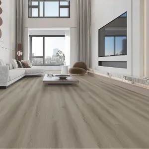 Natural Wood Grain Vinyl Flooring Tiles for Kitchen Living Room Bedroom Easy to Install Peel and Stick Floor Tile 36 PCS