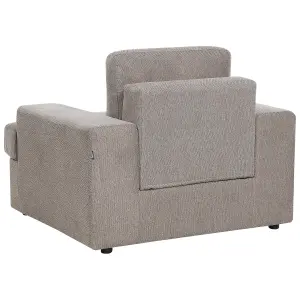 4 Seater Fabric Living Room Set Taupe ALLA