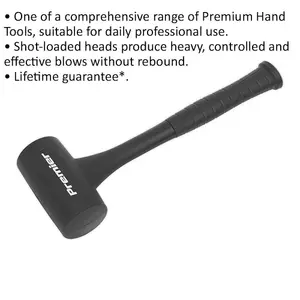 2.2lb Anti-Rebound Shot-Loaded Dead Blow Hammer with Nitrile Rubber Grip