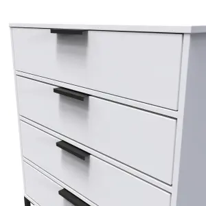 Madrid 4 Drawer Chest in White Matt (Ready Assembled)