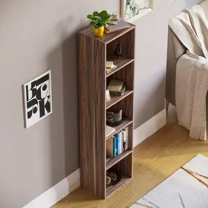 Gerardi Standard Bookcase Walnut / 132 cm H x 32 cm W