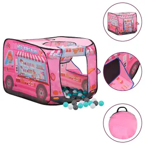 Berkfield Children Play Tent with 250 Balls Pink 70x112x70 cm