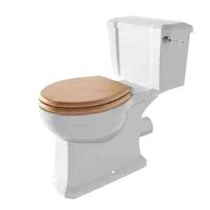 Violet Traditional White Close Coupled Toilet & Full Pedestal Basin Set