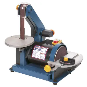 Sealey Belt Disc Sander 25 x 762mm Diameter 125mm 250W/230V Bench Mounting SM750