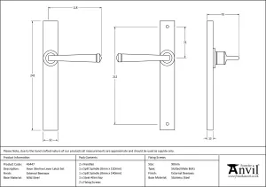 From The Anvil External Beeswax Avon Slimline Lever Latch Set