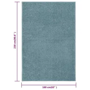 Rug Short Pile 160x230 cm Blue