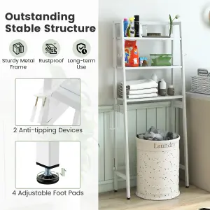 Costway Over The Toilet Storage Shelf 3-Tier Standing Above Toilet Rack Stand