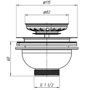 Stainless Steel Strainer Basket for Kitchen Sink Basin Drain Waste Trap