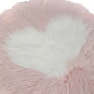 Pink Round Soft Shaggy Area Rug Kids Rooms Decor Indoor Floor Rugs Dia 60 cm