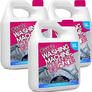 Cleenly Washing Machine Cleaner and Descaler. Eliminates Dirt, Smells, Grime & Prevents Bacteria Build Up 15L