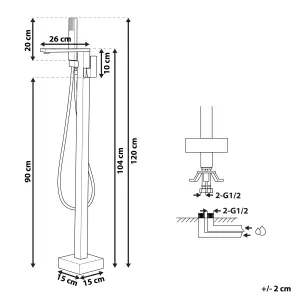 Freestanding Bathtub Faucet DELLA Black