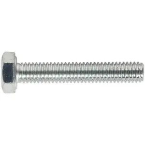 High-Quality M6 x 35mm Zinc Setscrew Pack of 50 - Grade 8.8 Fully Threaded DIN 933