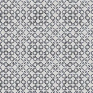 Galerie Classic Silks 3 Blue Quatrefoil Smooth Wallpaper