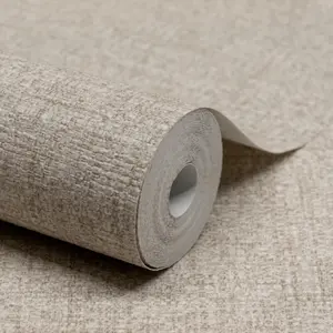 Paul Moneypenny Beige Rotan Textile Textured Wallpaper for Grandeco