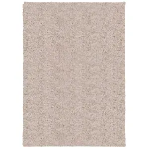 Shaggy Rug PAMPLONA High Pile Modern Beige 120x170 cm