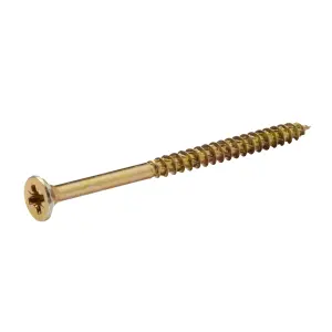 TurboDrive Pozidriv Yellow-passivated Steel Screw (Dia)6mm (L)90mm, Pack of 20