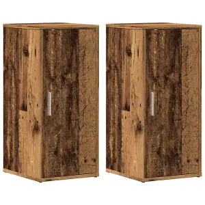 Berkfield Shoe Cabinets 2 pcs Old Wood 32x35x70 cm Engineered Wood