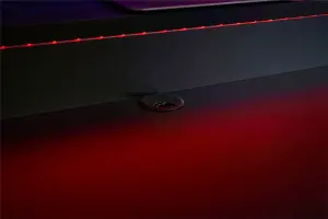 Rest Relax Warrior Gaming Desk in Black with RGB LED Lights