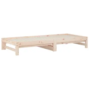 Berkfield Pull-out Day Bed 2x(90x200) cm Solid Wood Pine