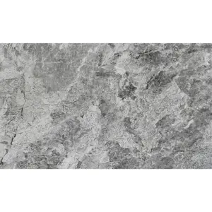 Haver Anthracite Matt Travertine effect Ceramic Wall & floor Tile Sample