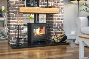 Henley Stoves Hazelwood Double Sided Eco Wood Burning Stove 6.5Kw DEFRA Approved SIA Ecodesign Ready 5 Year Warranty