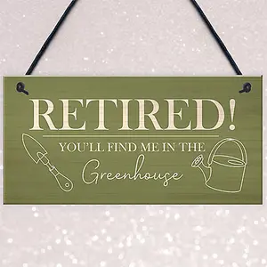 Red Ocean Garden Plaque Novelty Retirement Gift Hanging Door Greenhouse Sign Shed Sign Gift For Him Her Friendship Gift